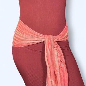 Y2K Coquette Pink Plaid Scarf Belt!